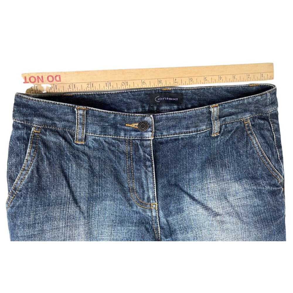 Context Size 4 Blue Cotton Jeans Context Jeans Woman Size 4 Blue Denim 84a - Picture 10 of 12
